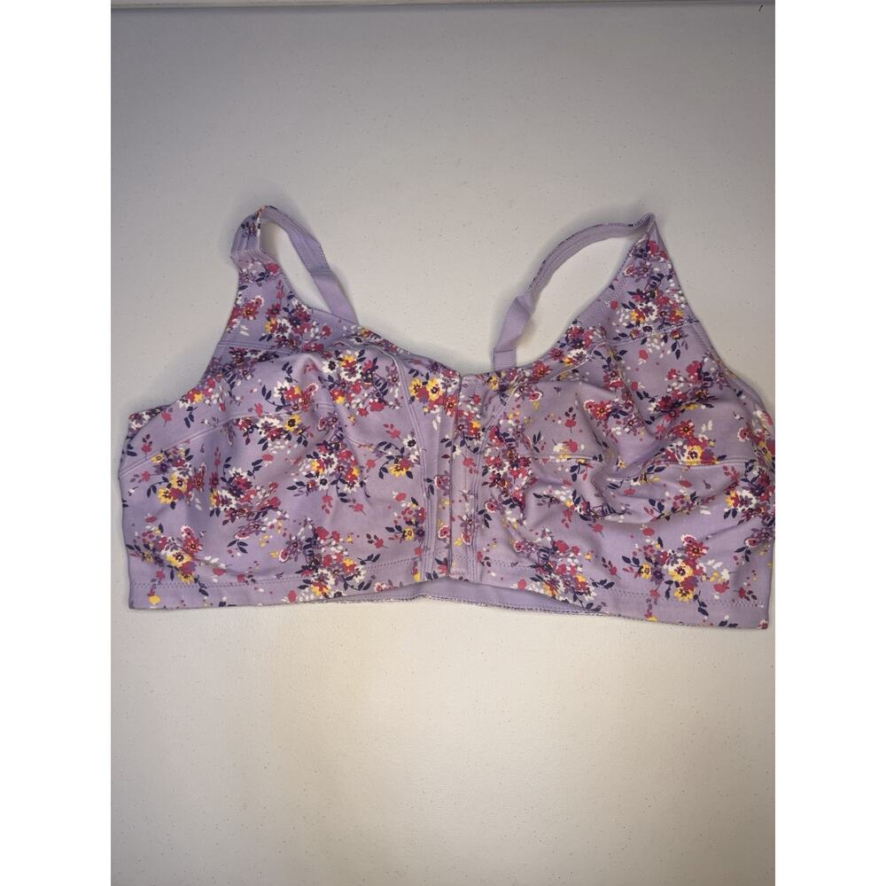 50DDD Comfort choice easy enhancer bra collection Purple With Flowers